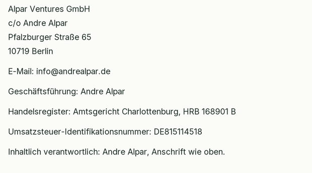 Impressum Daten